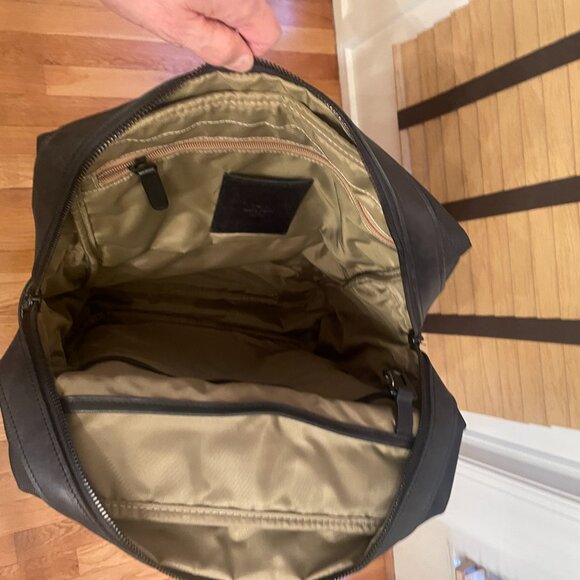 Allen Edmonds Leather/Canvas Flip Top Backpack - Picture 4 of 4